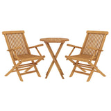 Ensemble à manger de jardin 3 pcs Bois de teck massif