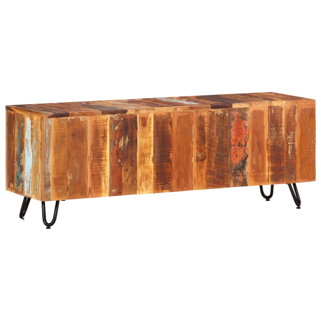 Meuble TV 110x30x40 cm Bois massif de récupération