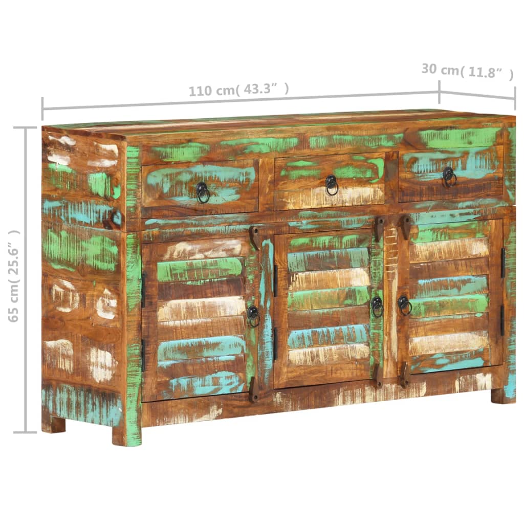 Buffet 110x30x65 cm Bois massif de récupération