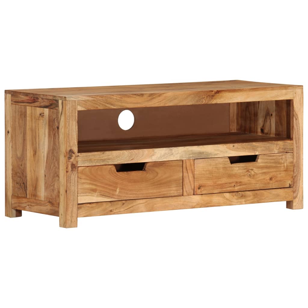 Meuble TV 88x35x40 cm bois d'acacia massif