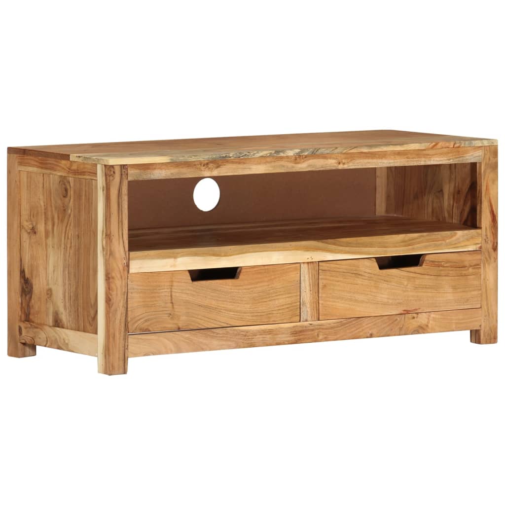 Meuble TV 88x35x40 cm bois d'acacia massif