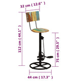 Barhocker 2er-Set aus massivem Altholz