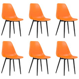 Chaises à manger lot de 6 orange PP