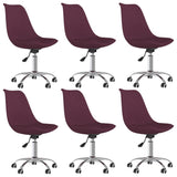 Chaises pivotantes à manger lot de 6 violet tissu