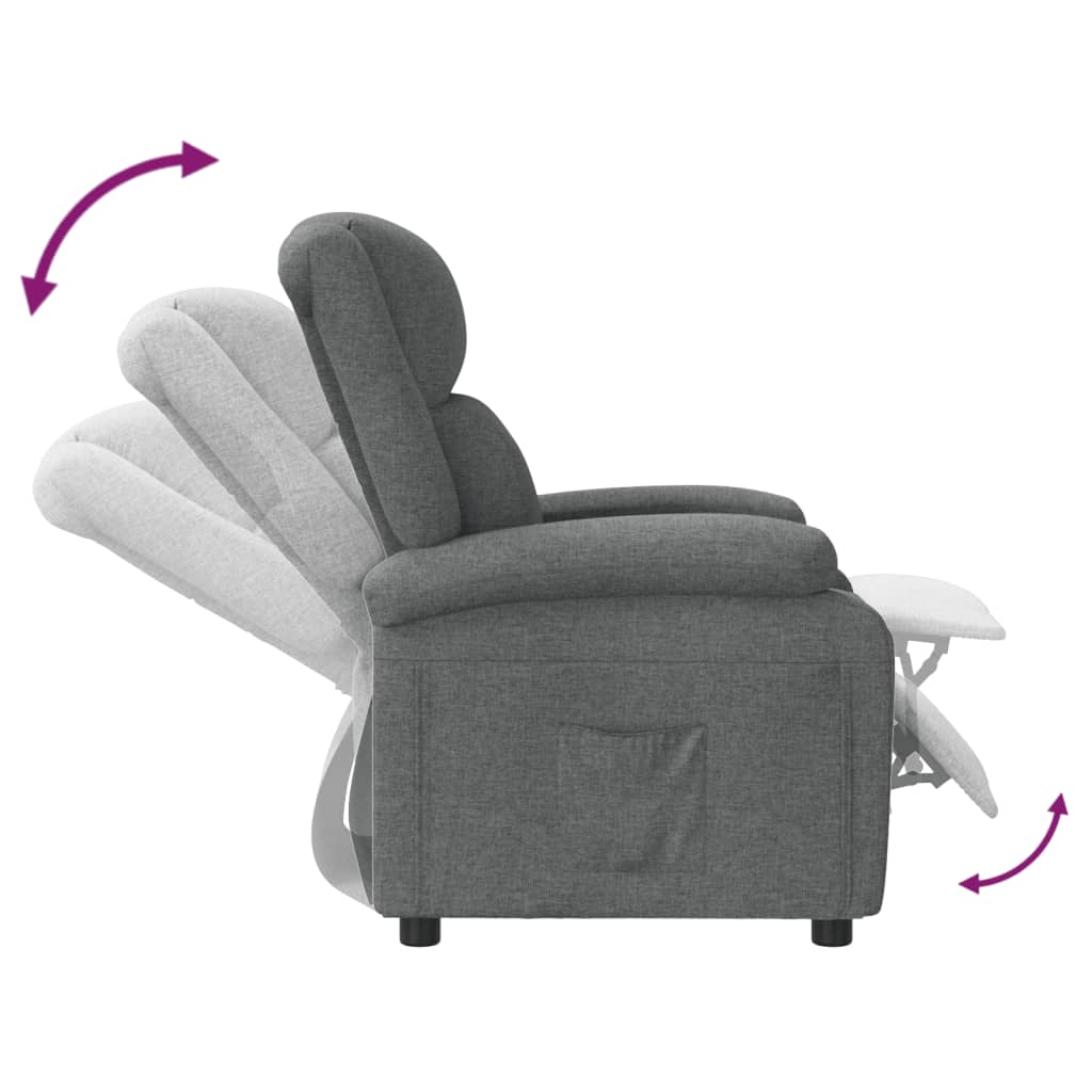 Fauteuil inclinable Gris foncé Tissu