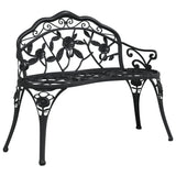 Banc de jardin 100 cm Aluminium coulé Noir