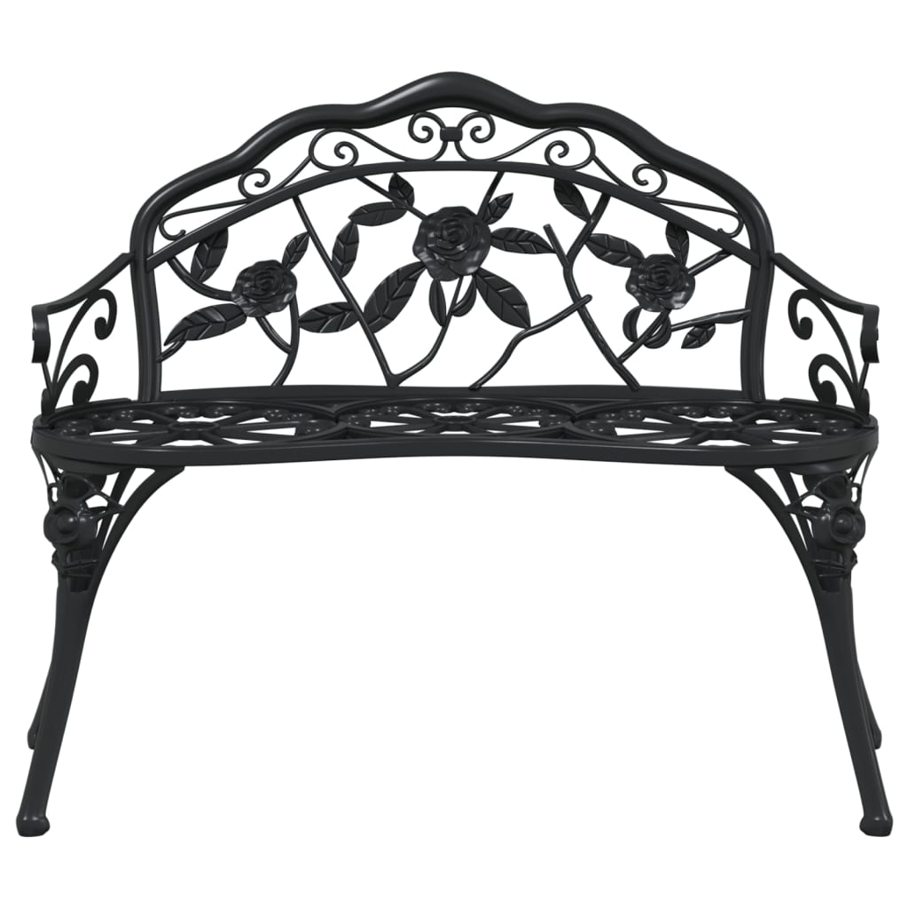 Banc de jardin 100 cm Aluminium coulé Noir