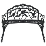 Banc de jardin 100 cm Aluminium coulé Noir