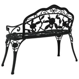 Banc de jardin 100 cm Aluminium coulé Noir