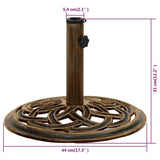 Socle de parasol Bronze 44x44x31 cm Fonte