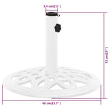 Parasol base White 40x40x32 cm Cast iron