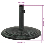 Green parasol base 45x45x30 cm cast iron