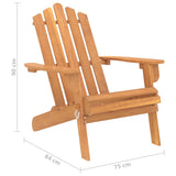 Chaise de jardin Adirondack et repose-pied Bois d'acacia massif