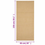 Tapis Sisal naturel 66x150 cm