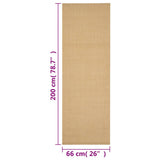 Tapis Sisal naturel 66x200 cm