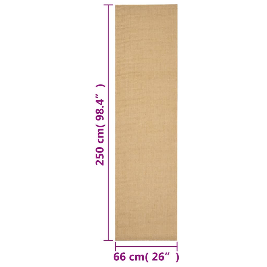 Tapis Sisal naturel 66x250 cm