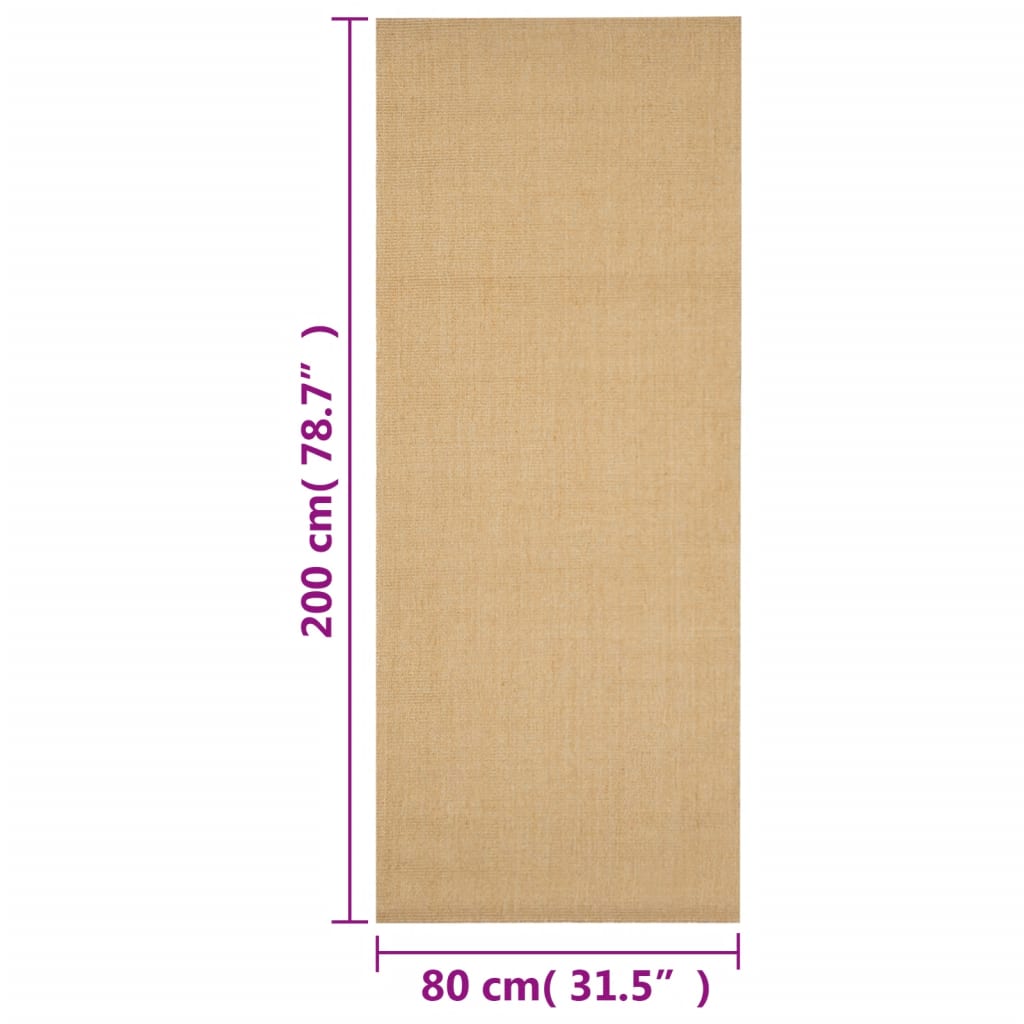 Tapis Sisal naturel 80x200 cm