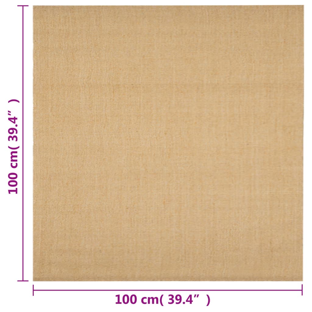 Tapis Sisal naturel 100x100 cm