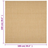 Tapis Sisal naturel 100x100 cm