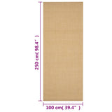 Tapis Sisal naturel 100x250 cm