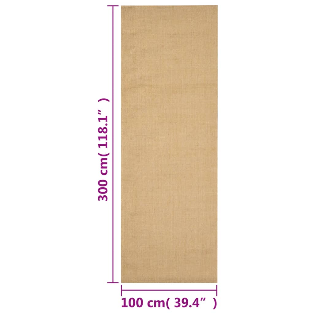 Tapis Sisal naturel 100x300 cm