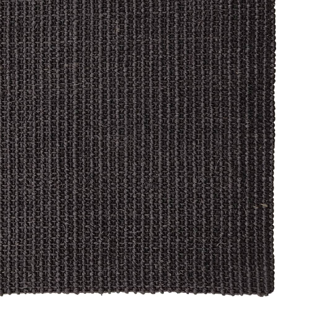 Tapis Sisal naturel 80x250 cm Noir