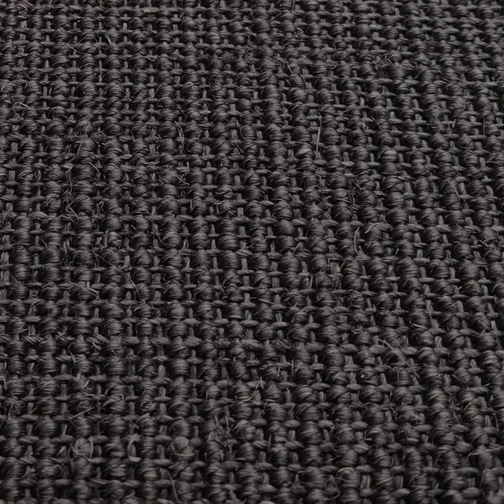 Tapis Sisal naturel 80x250 cm Noir