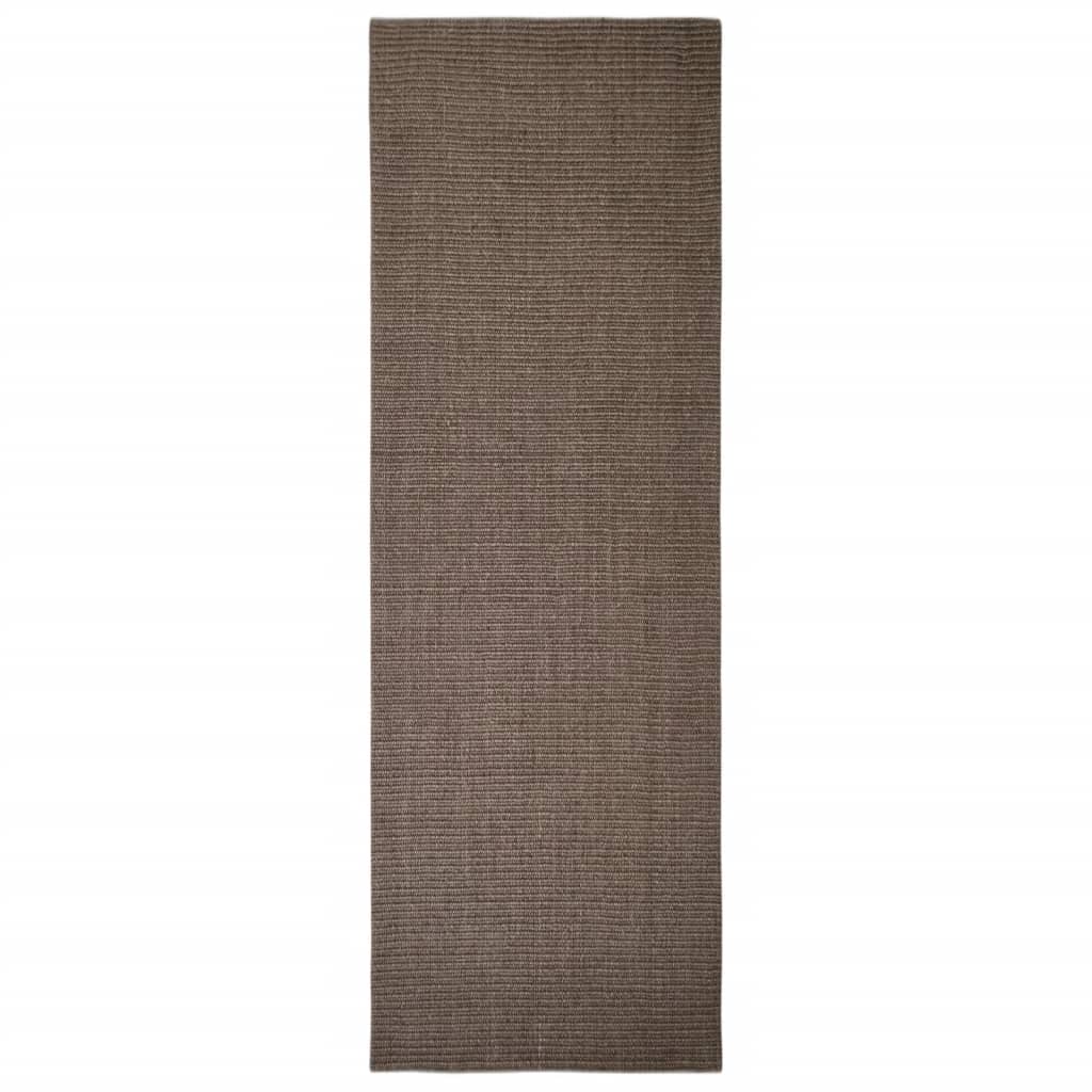 Tapis Sisal naturel 66x200 cm Marron