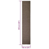 Tapis Sisal naturel 66x350 cm Marron