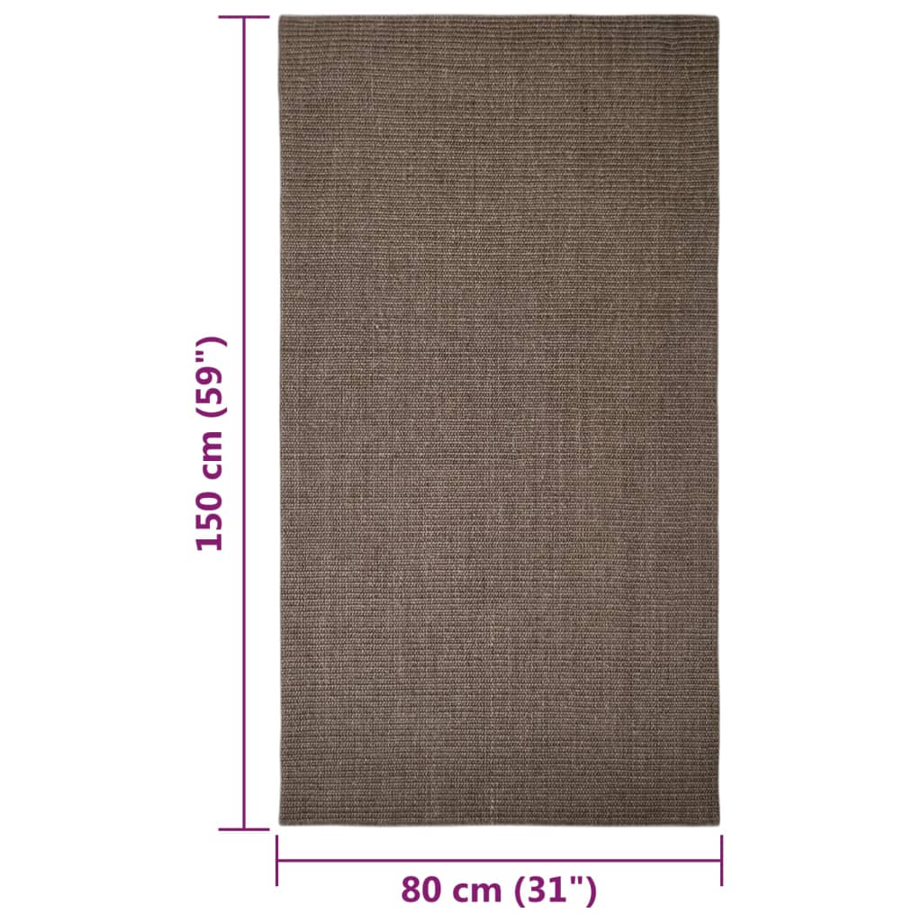 Tapis Sisal naturel 80x150 cm Marron