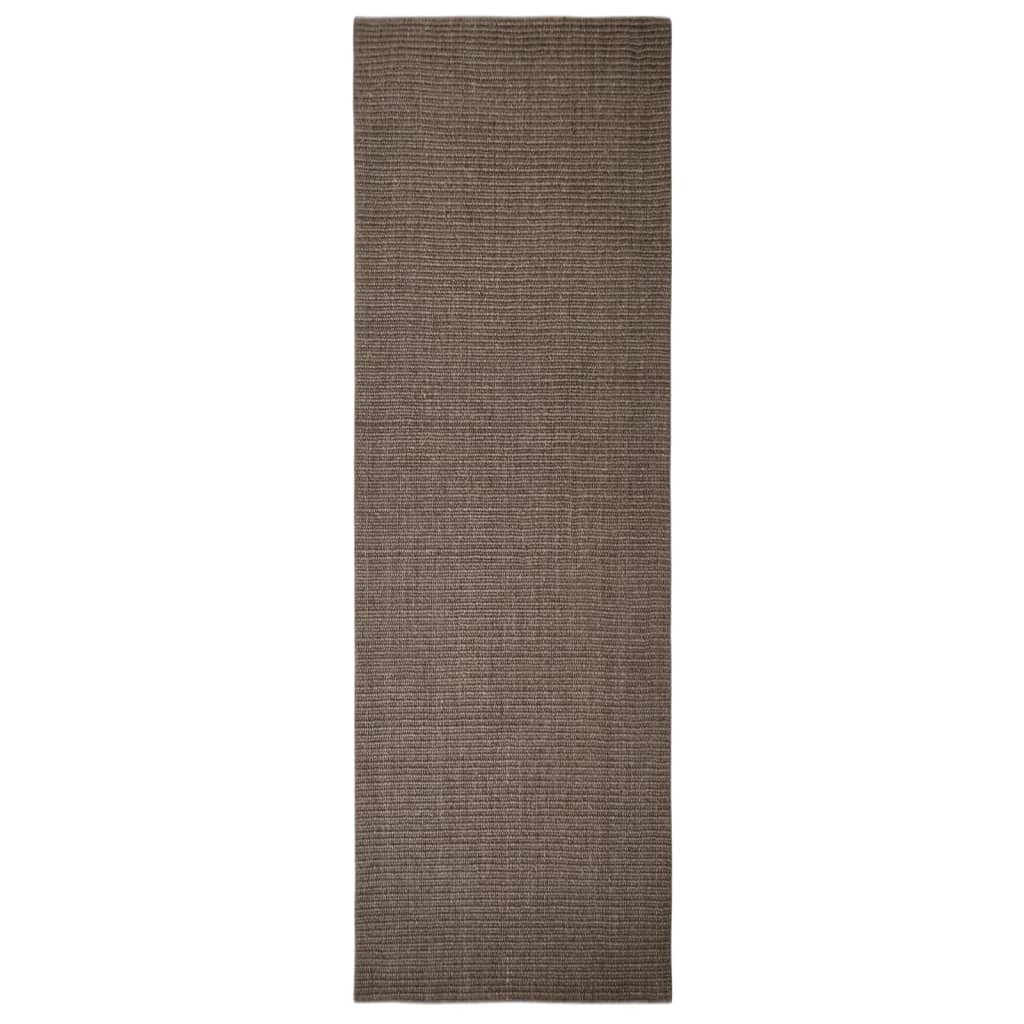 Tapis Sisal naturel 80x250 cm Marron