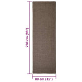 Tapis Sisal naturel 80x250 cm Marron