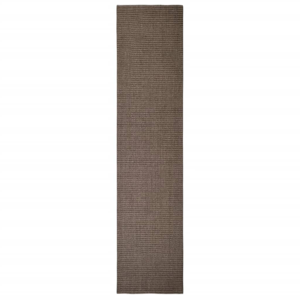 Tapis Sisal naturel 80x350 cm Marron