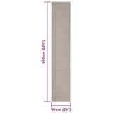 Tapis Sisal naturel 66x350 cm Sableux