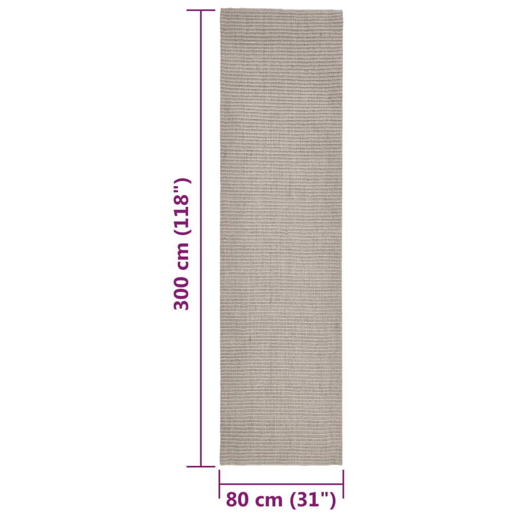 Tapis Sisal naturel 80x300 cm Sableux