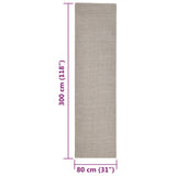 Tapis Sisal naturel 80x300 cm Sableux