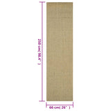 Tapis Sisal naturel 66x250 cm Vert