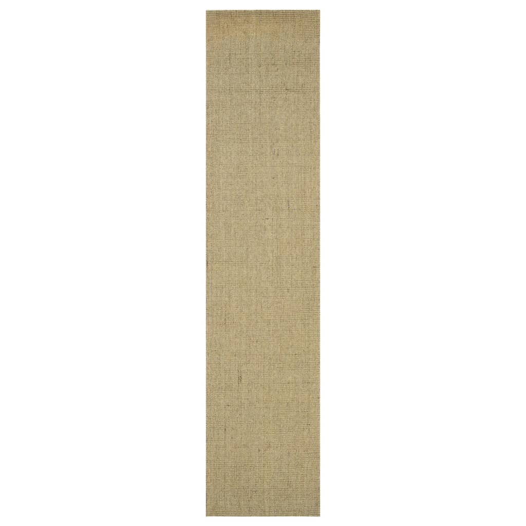 Natural Sisal Rug 66x300 cm Green