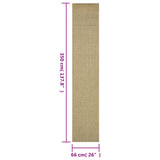 Tapis Sisal naturel 66x350 cm Vert