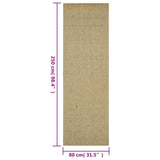 Tapis Sisal naturel 80x250 cm Vert