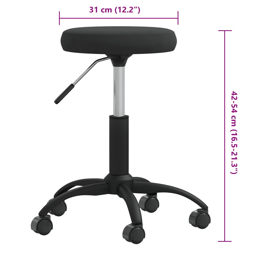 Tabouret de massage Velours Noir