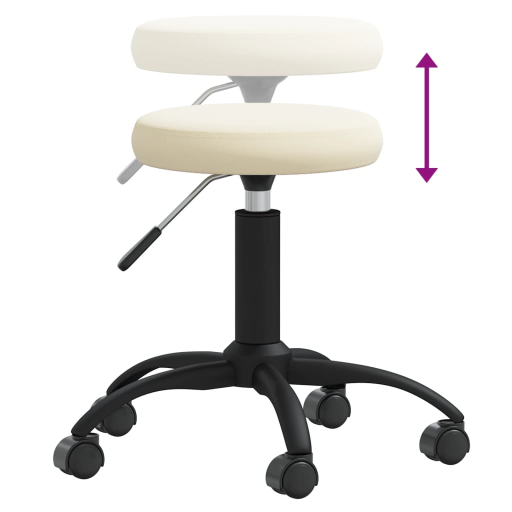 Tabouret de massage Velours Crème