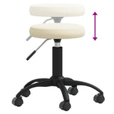 Tabouret de massage Velours Crème