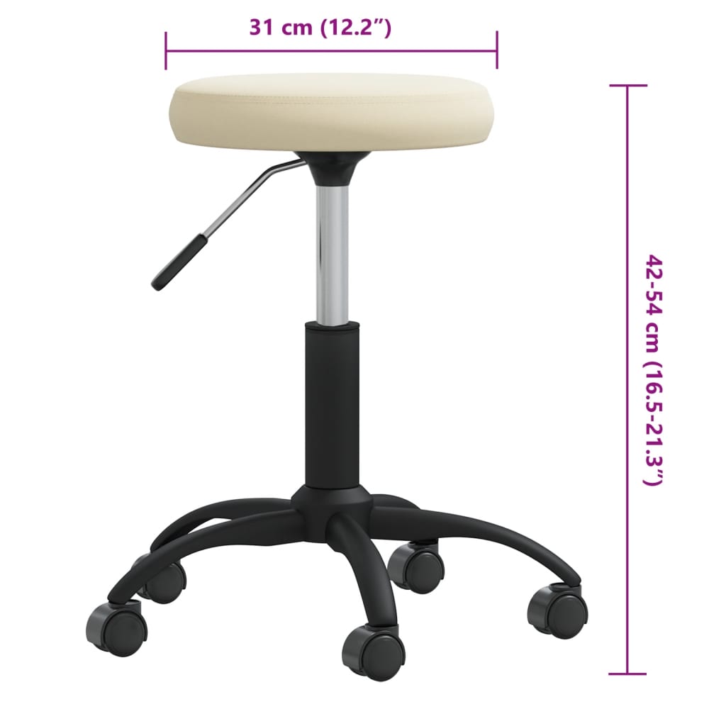 Tabouret de massage Velours Crème