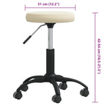 Tabouret de massage Velours Crème