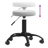 Light Grey Velvet Massage Stool