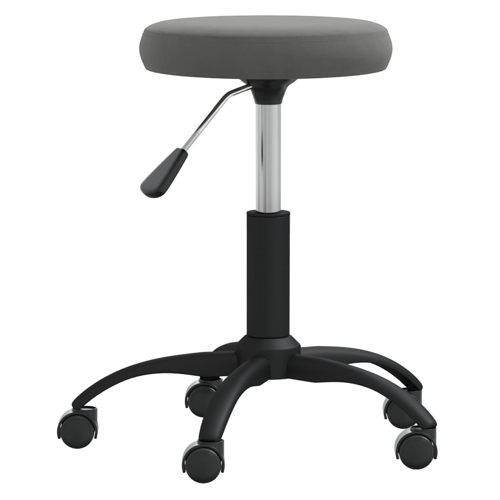 Tabouret de massage Velours Gris foncé