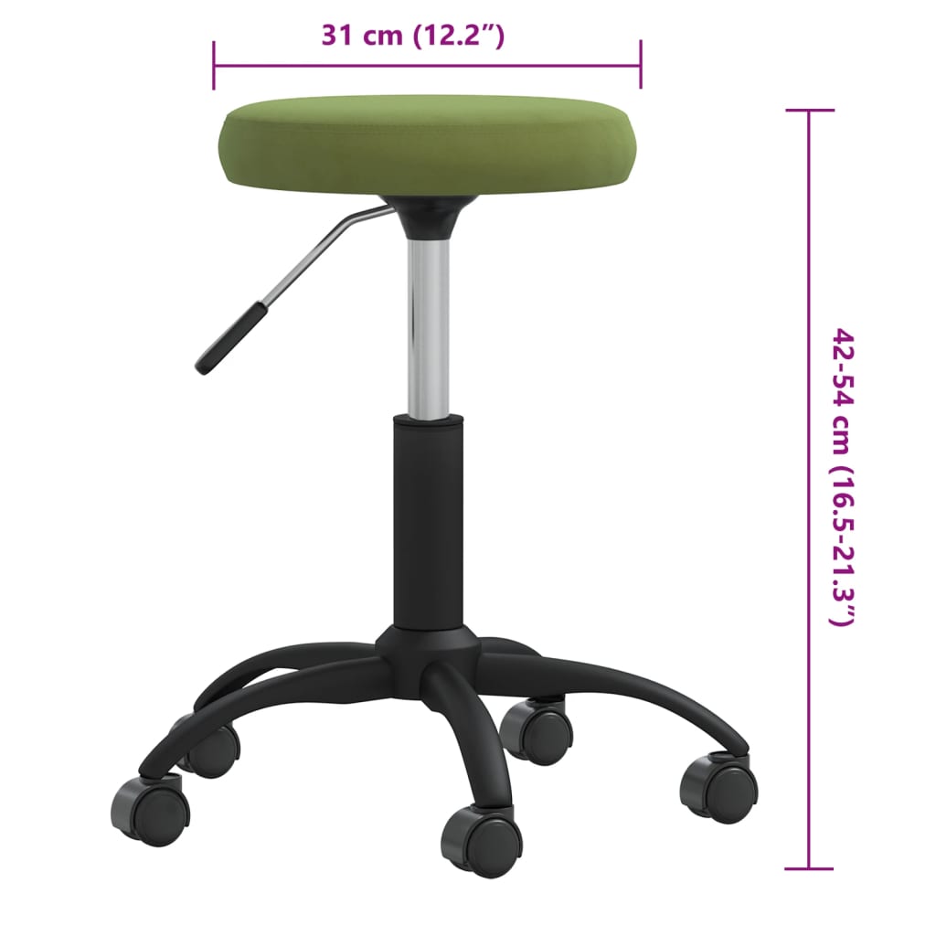 Tabouret de massage Velours Vert clair