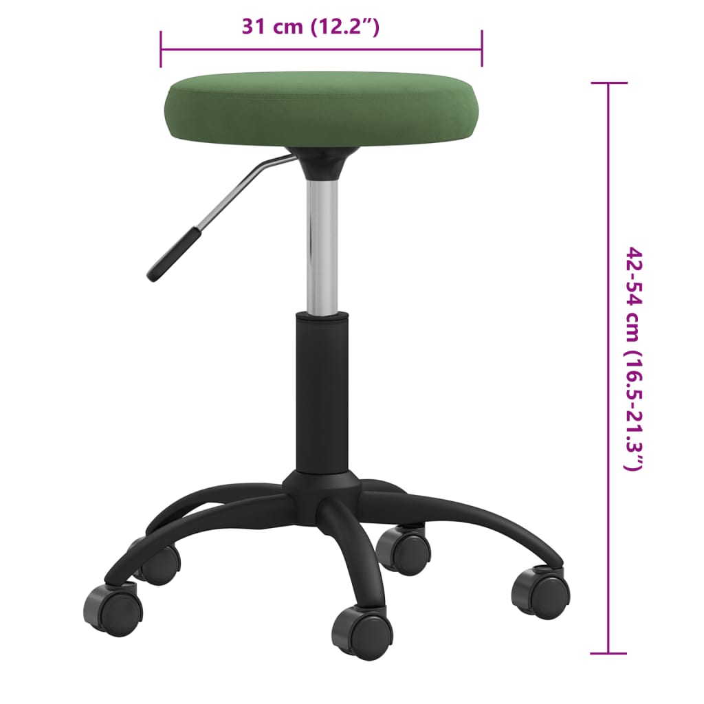 Tabouret de massage Velours Vert foncé