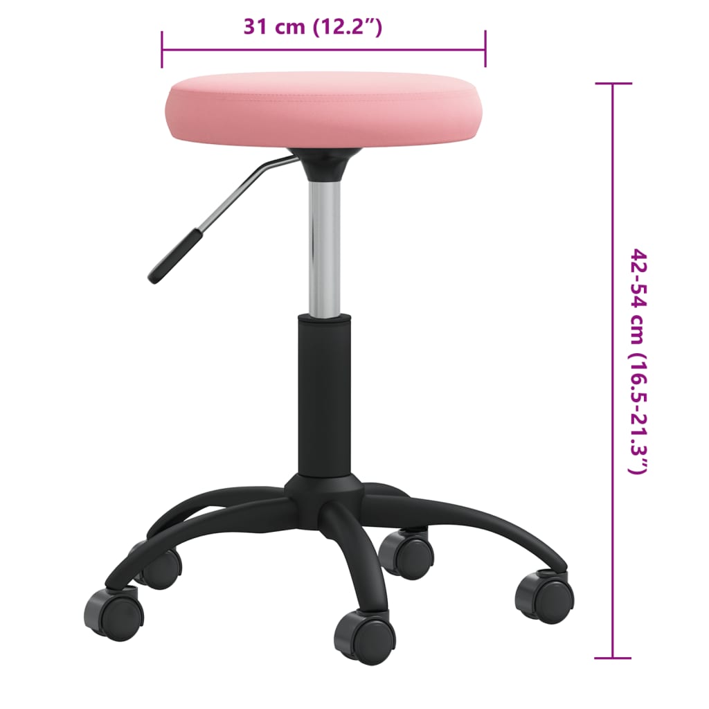 Tabouret de massage Velours Rose